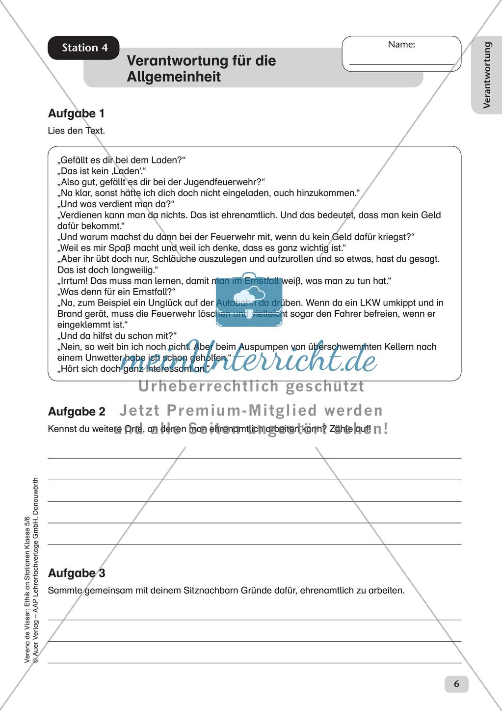 Stationenarbeit: Formen von Verantwortung Preview 8