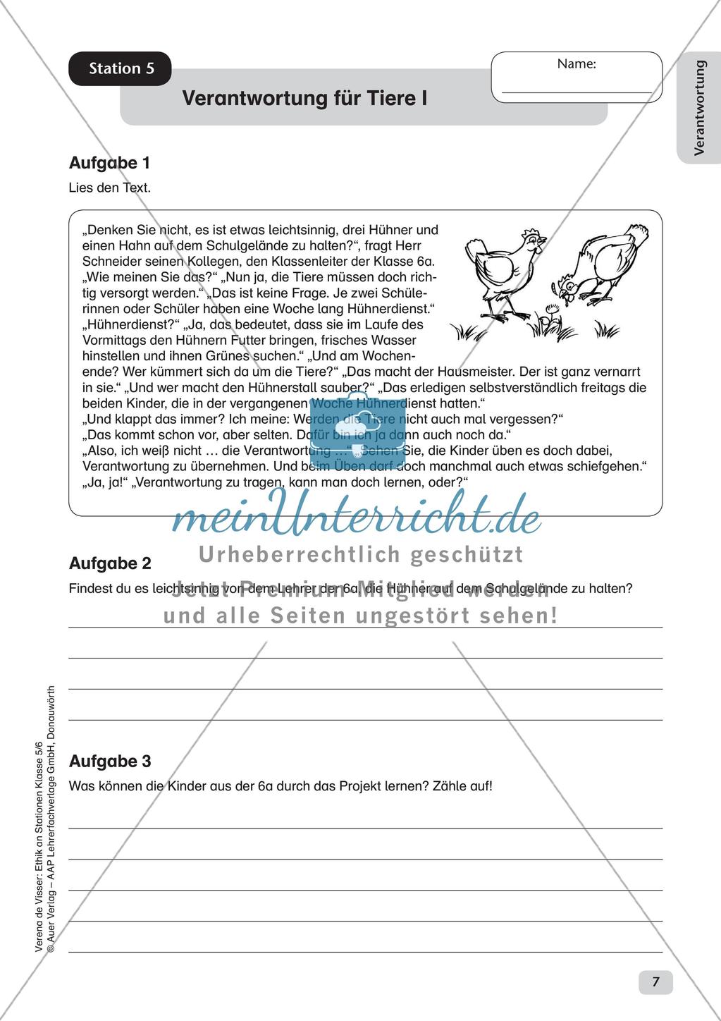 Stationenarbeit: Formen von Verantwortung Preview 9