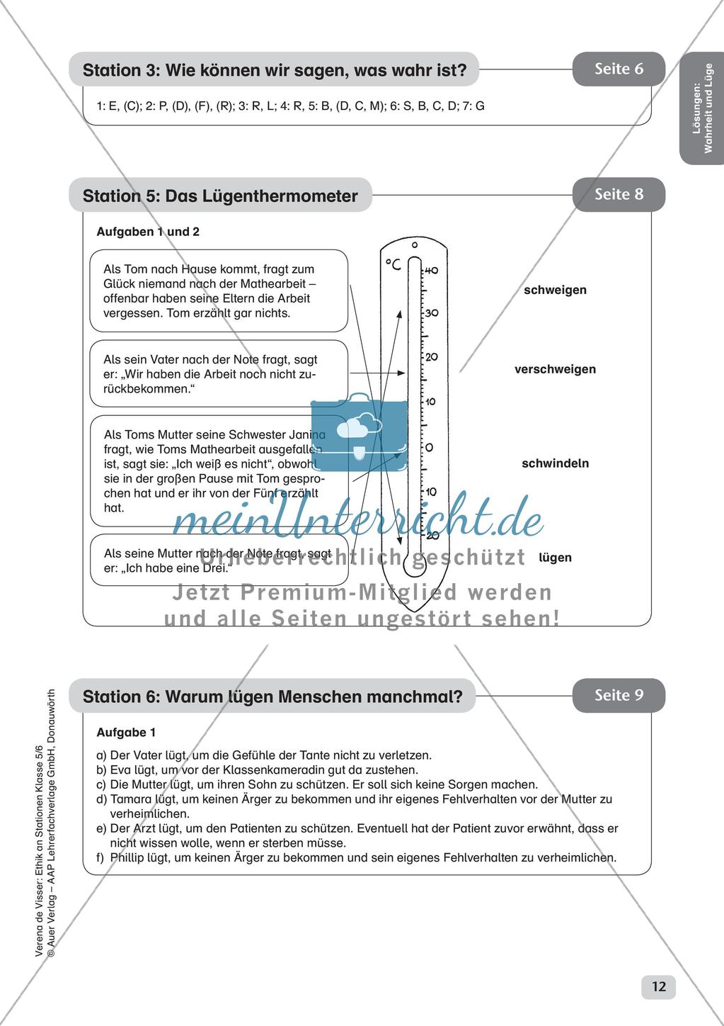 Stationenarbeit: Wahrheit und Lüge Preview 14
