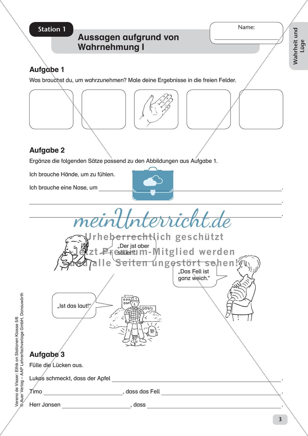 Stationenarbeit: Wahrheit und Lüge Preview 5