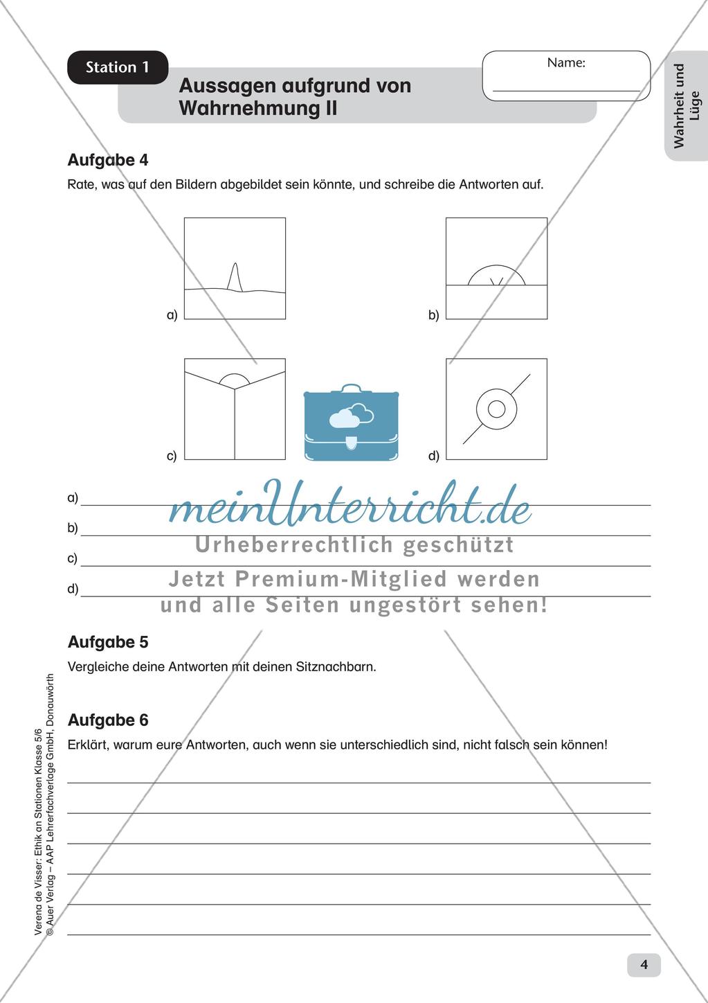 Stationenarbeit: Wahrheit und Lüge Preview 6
