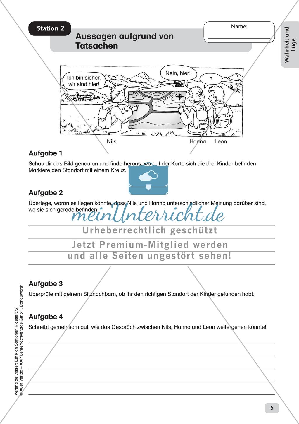 Stationenarbeit: Wahrheit und Lüge Preview 7