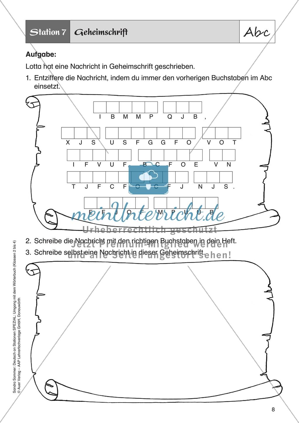 Umgang mit dem Wörterbuch: Das Alphabet Preview 10