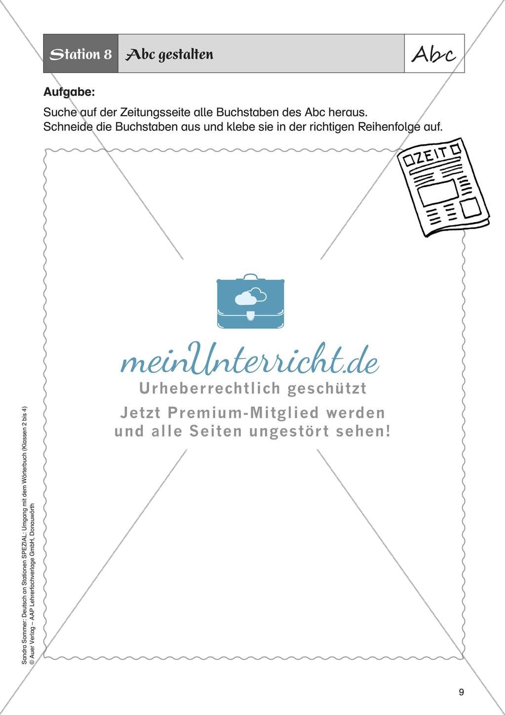 Umgang mit dem Wörterbuch: Das Alphabet Preview 11