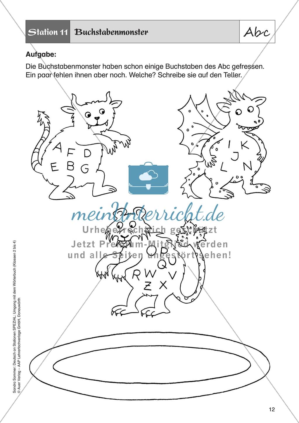 Umgang mit dem Wörterbuch: Das Alphabet Preview 14