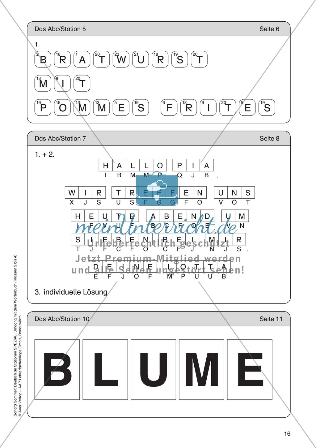 Umgang mit dem Wörterbuch: Das Alphabet Preview 18