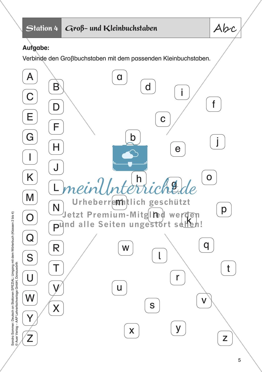 Umgang mit dem Wörterbuch: Das Alphabet Preview 7
