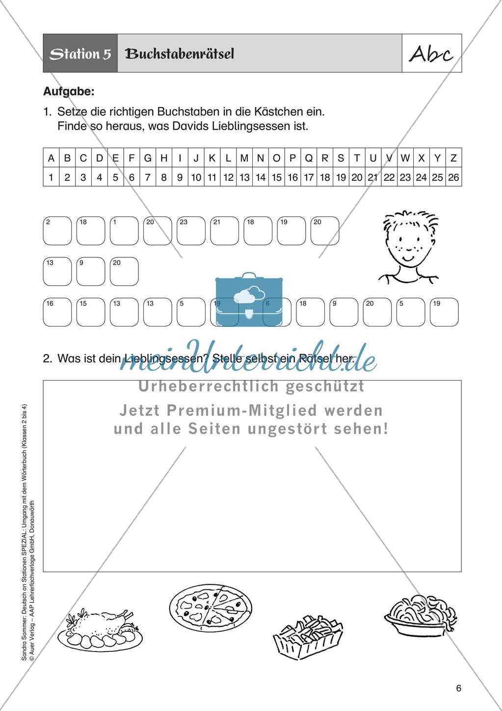 Umgang mit dem Wörterbuch: Das Alphabet Preview 8