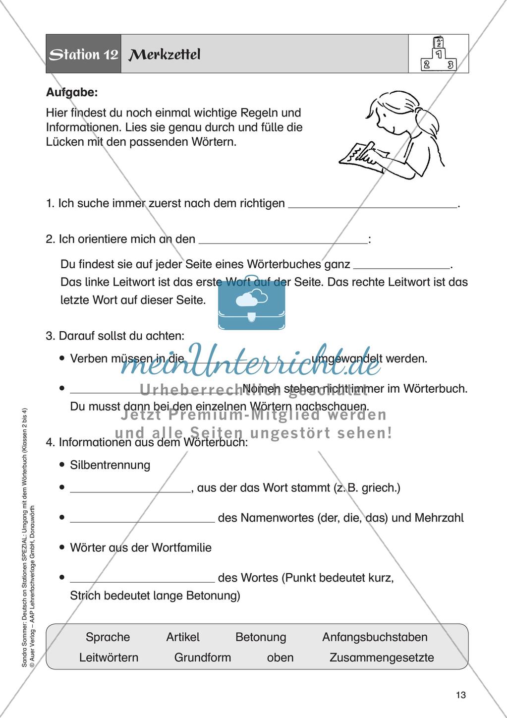 Umgang mit dem Wörterbuch für Fortgeschrittene Preview 15