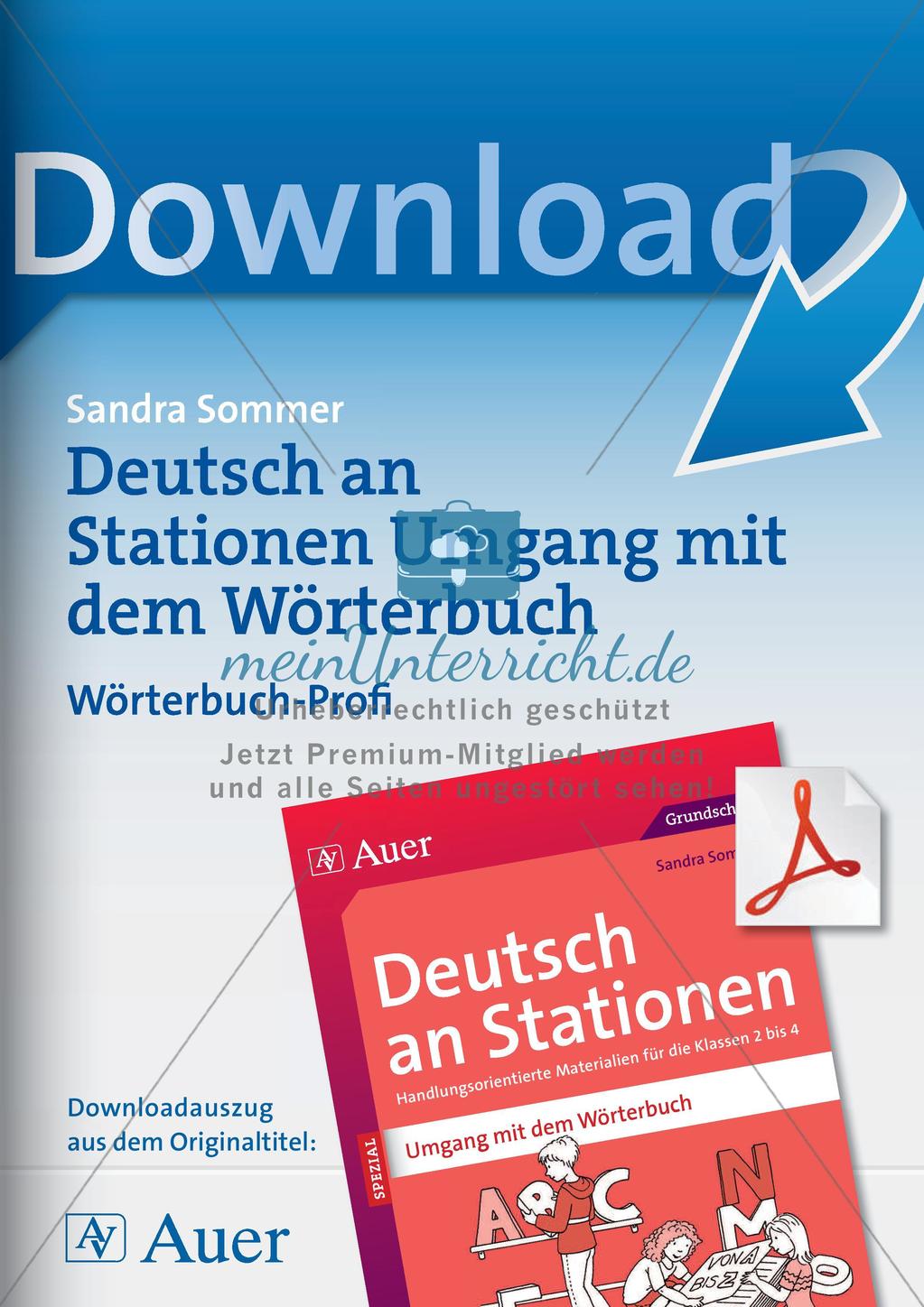 Umgang mit dem Wörterbuch für Fortgeschrittene Preview 1