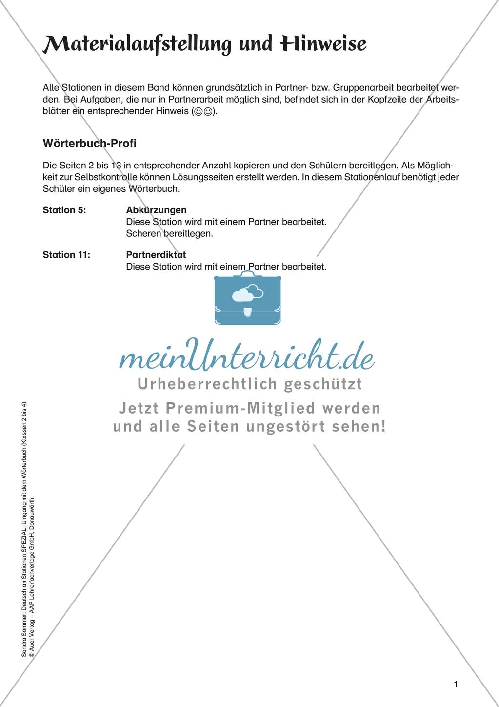 Umgang mit dem Wörterbuch für Fortgeschrittene Preview 3
