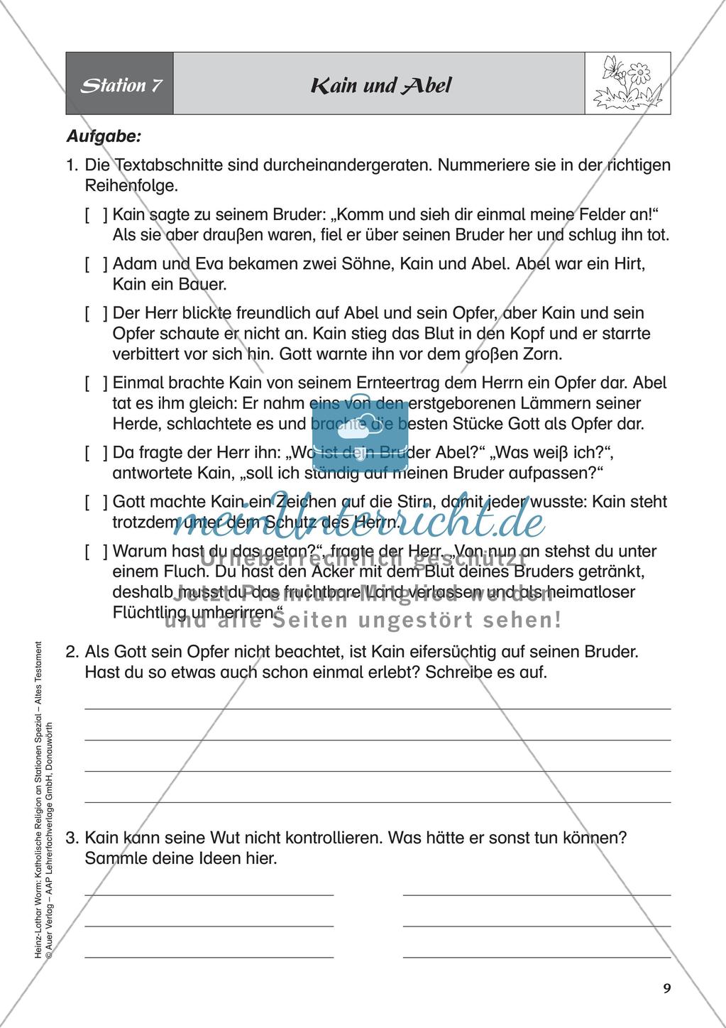 Kath. Religion an Stationen: Altes Testament: Schöpfung und Sündenfall Preview 11