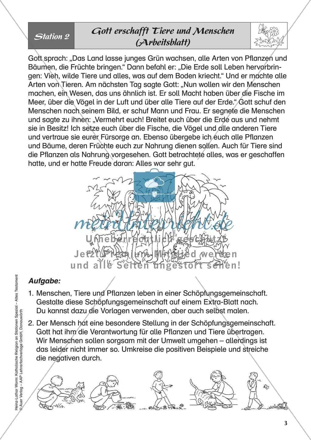 Kath. Religion an Stationen: Altes Testament: Schöpfung und Sündenfall Preview 5