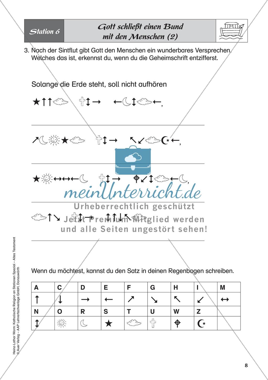 Kath. Religion an Stationen: Altes Testament: Noah und die Sintflut Preview 10