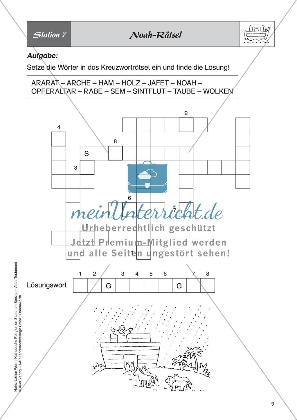 Kath. Religion an Stationen: Altes Testament: Noah und die Sintflut Preview 11