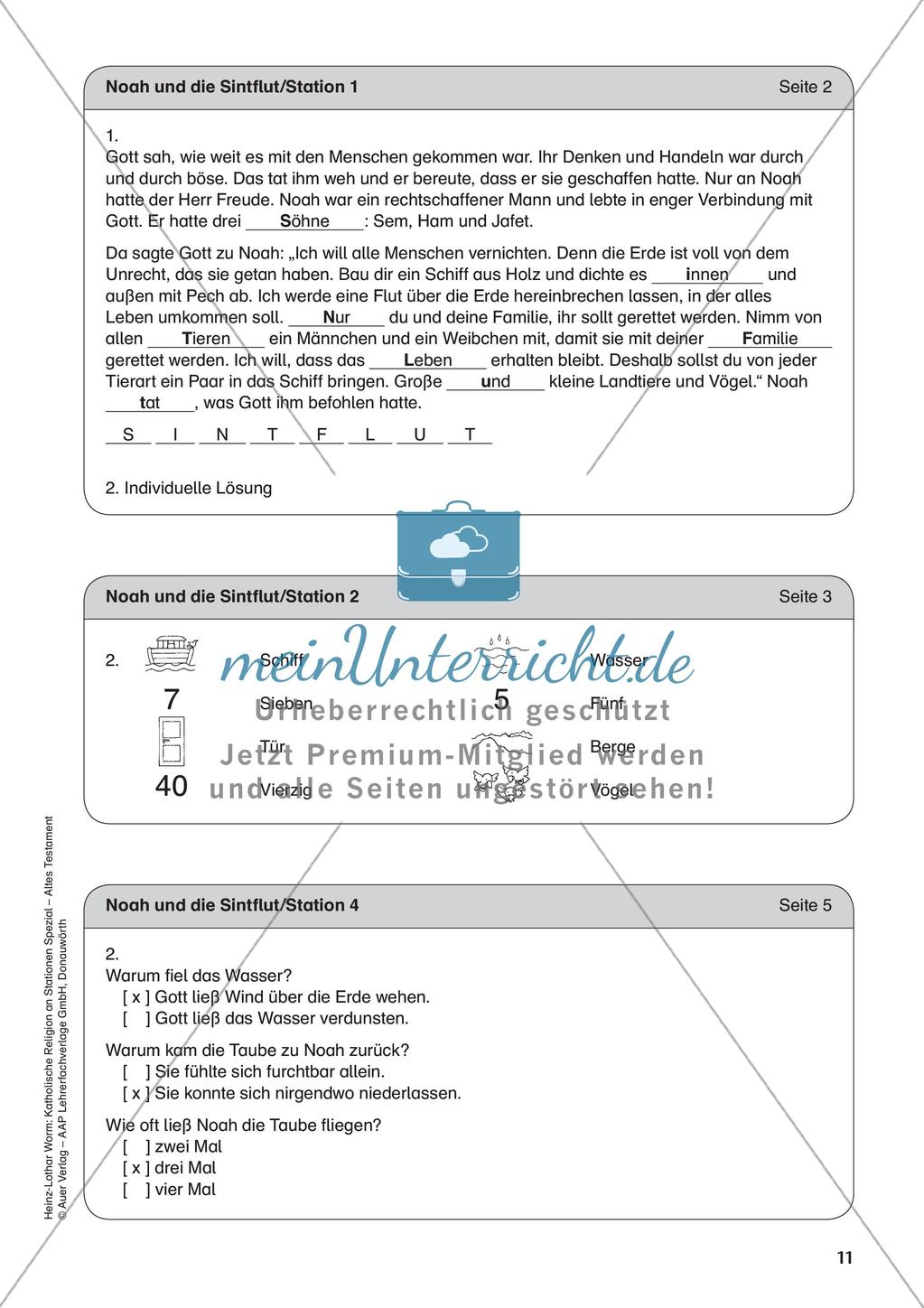 Kath. Religion an Stationen: Altes Testament: Noah und die Sintflut Preview 13