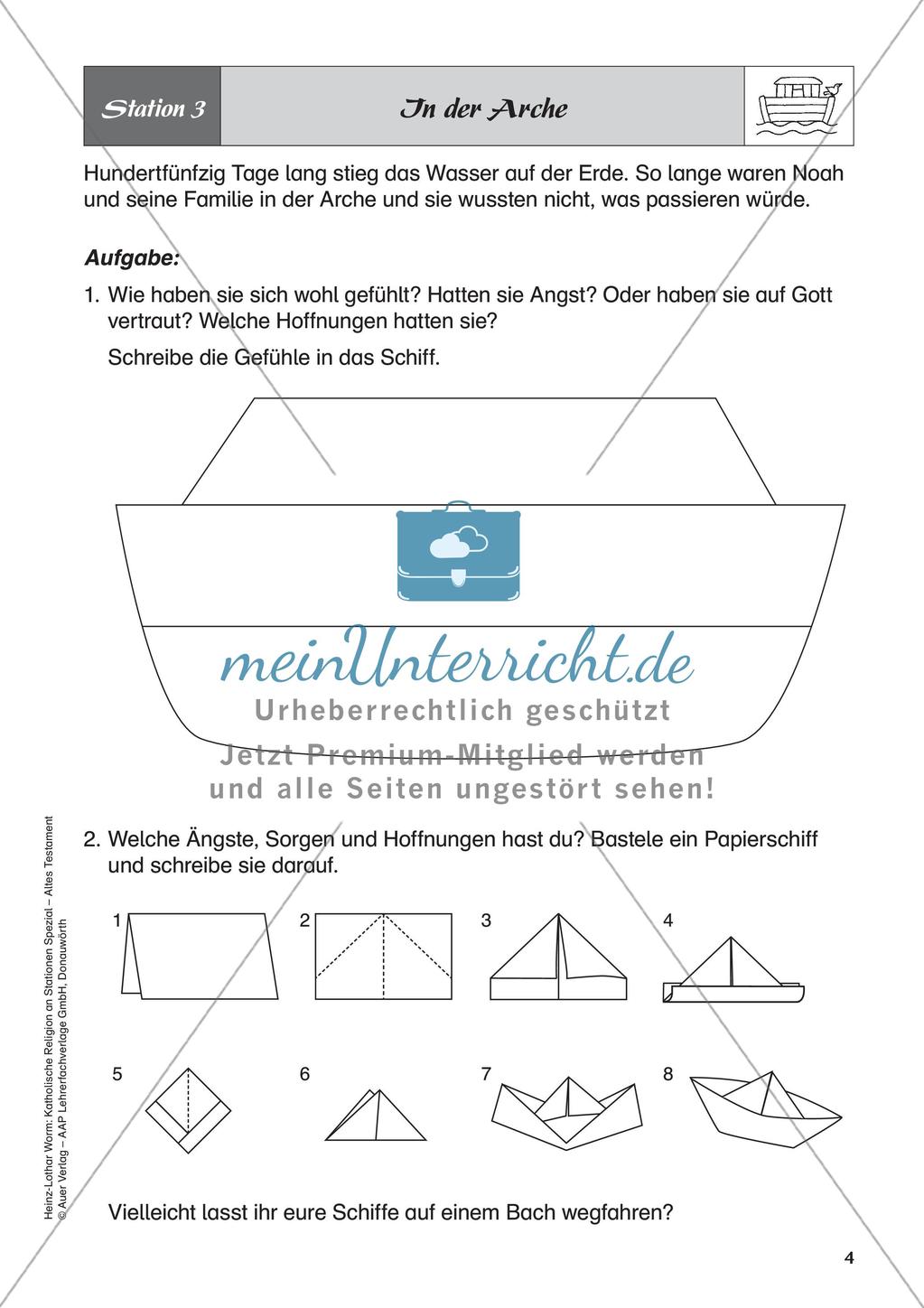 Kath. Religion an Stationen: Altes Testament: Noah und die Sintflut Preview 6
