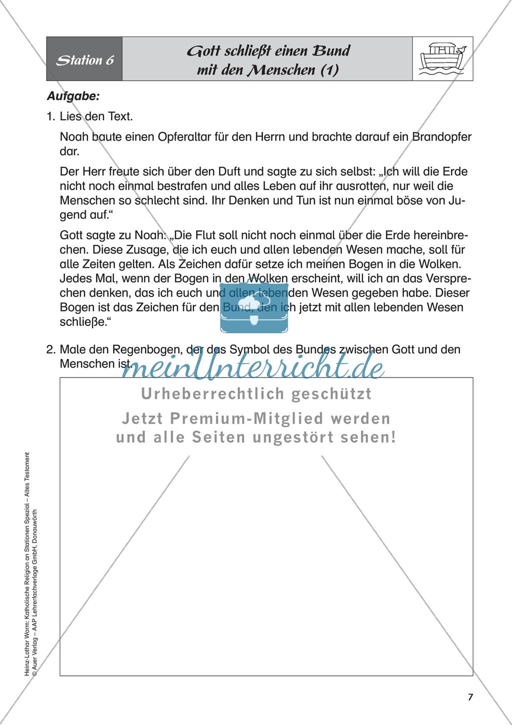 Kath. Religion an Stationen: Altes Testament: Noah und die Sintflut Preview 9