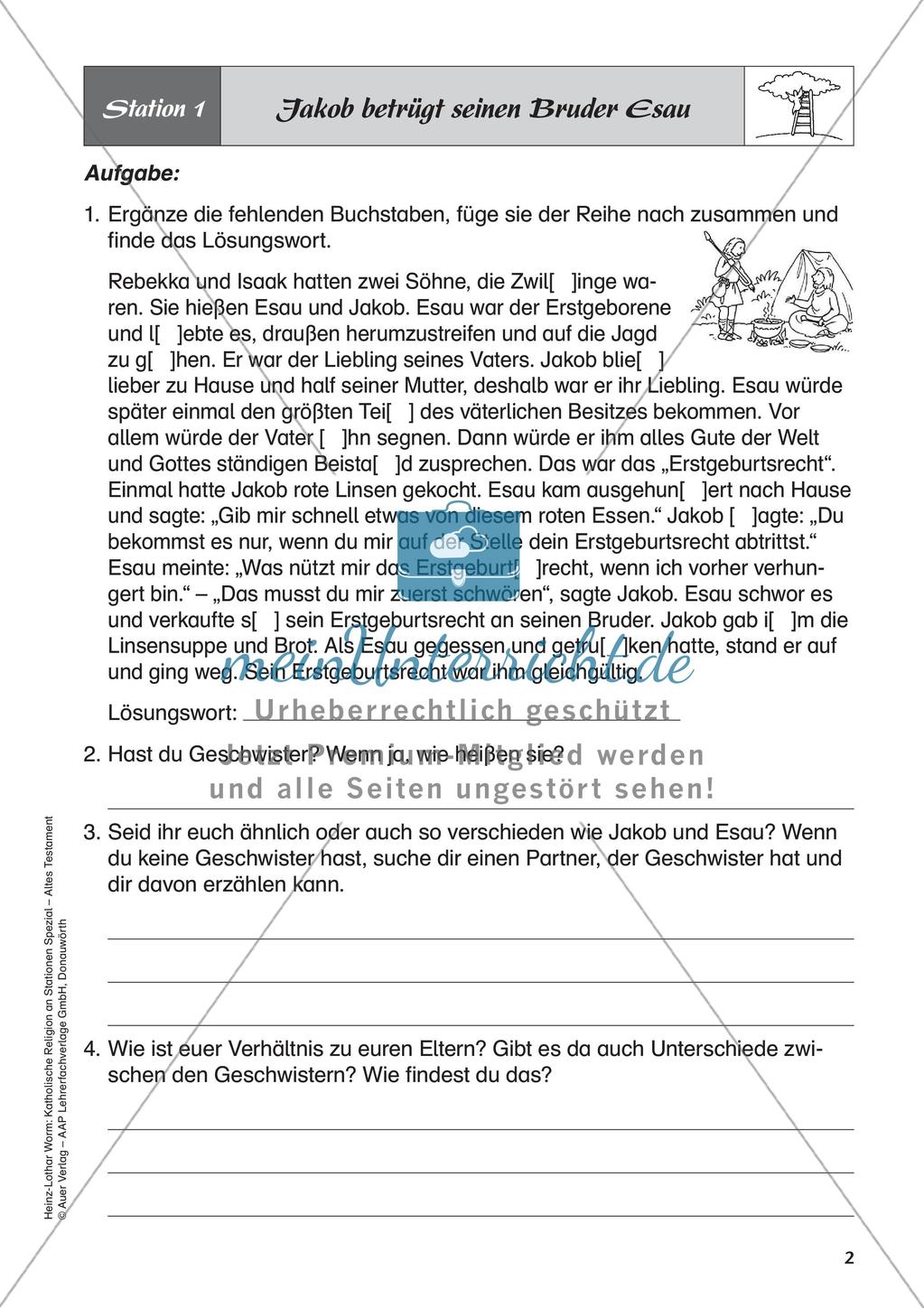 Kath. Religion an Stationen: Altes Testament: Jakob Preview 4