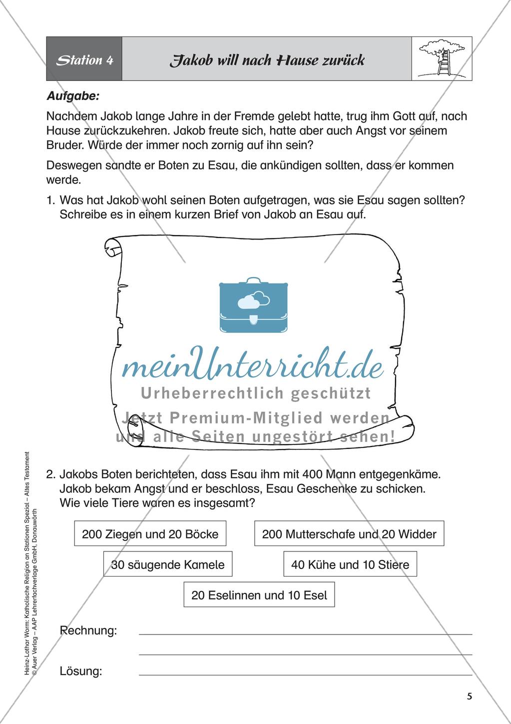 Kath. Religion an Stationen: Altes Testament: Jakob Preview 7