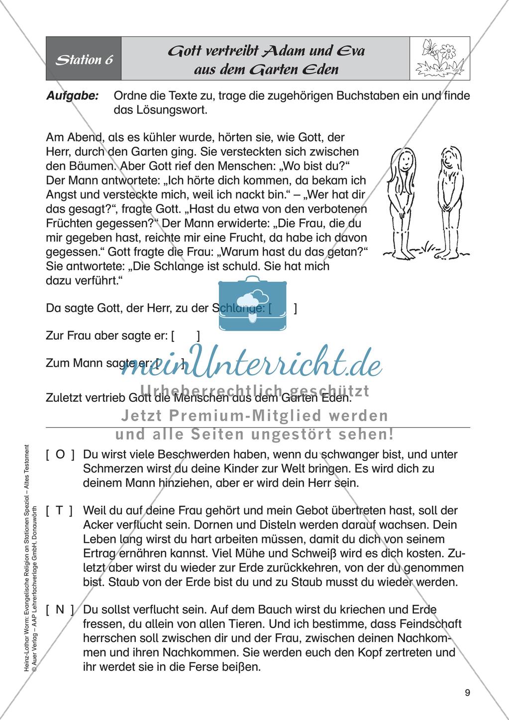Ev. Religion an Stationen: Altes Testament: Schöpfung und Sündenfall Preview 11