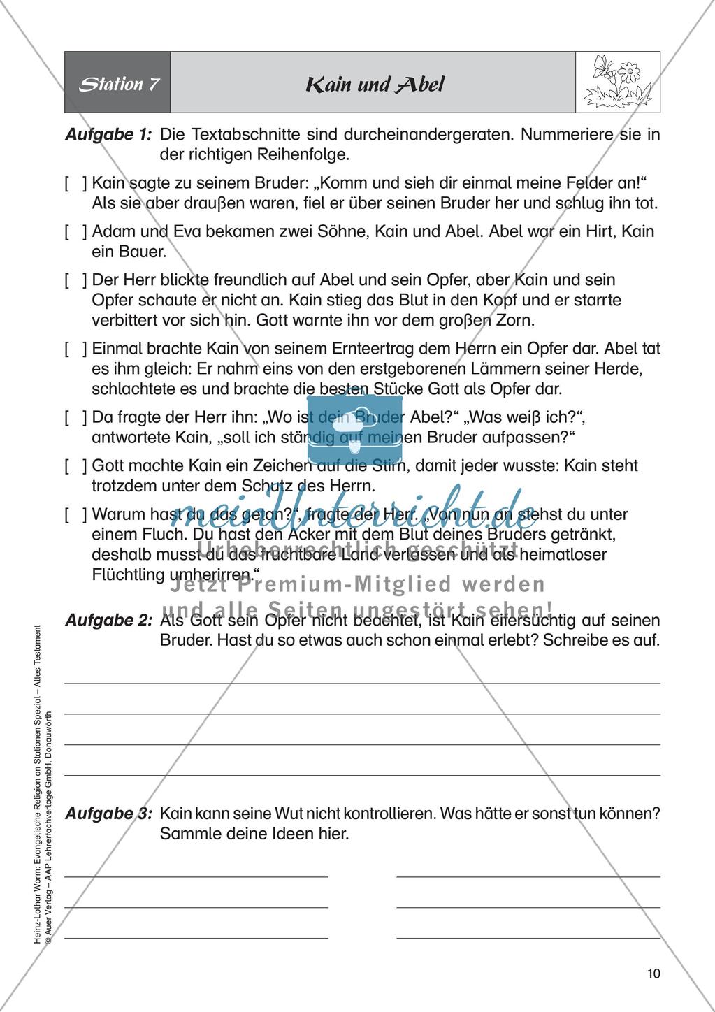 Ev. Religion an Stationen: Altes Testament: Schöpfung und Sündenfall Preview 12