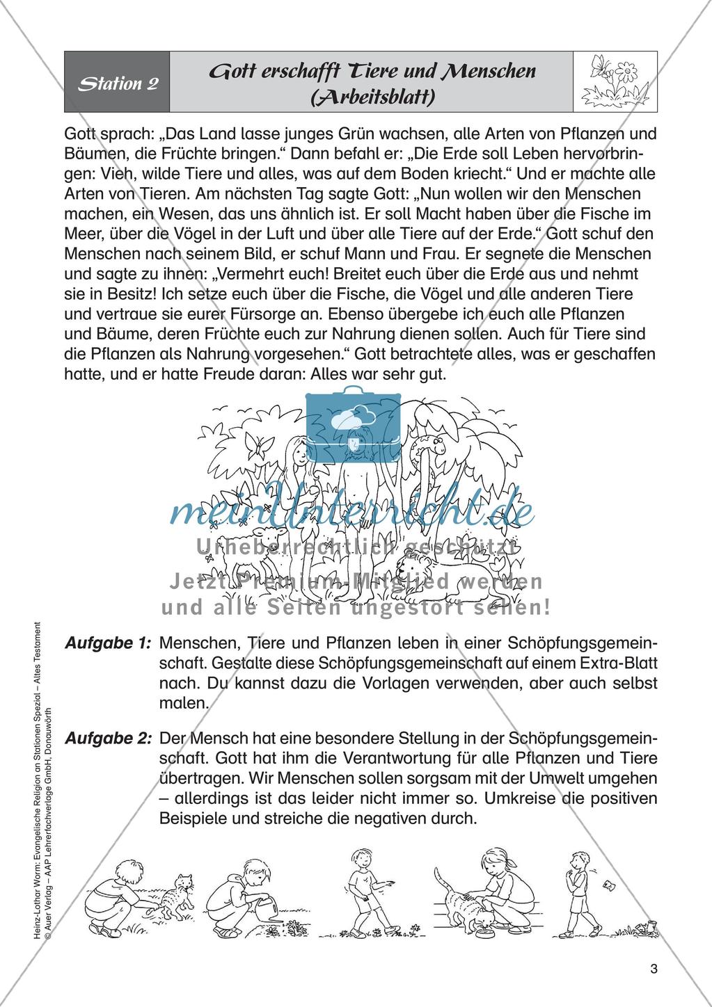 Ev. Religion an Stationen: Altes Testament: Schöpfung und Sündenfall Preview 5