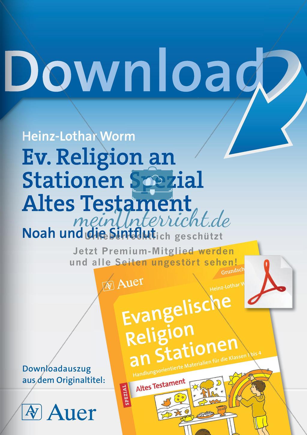 Ev. Religion an Stationen: Altes Testament: Noah und die Sintflut Preview 1