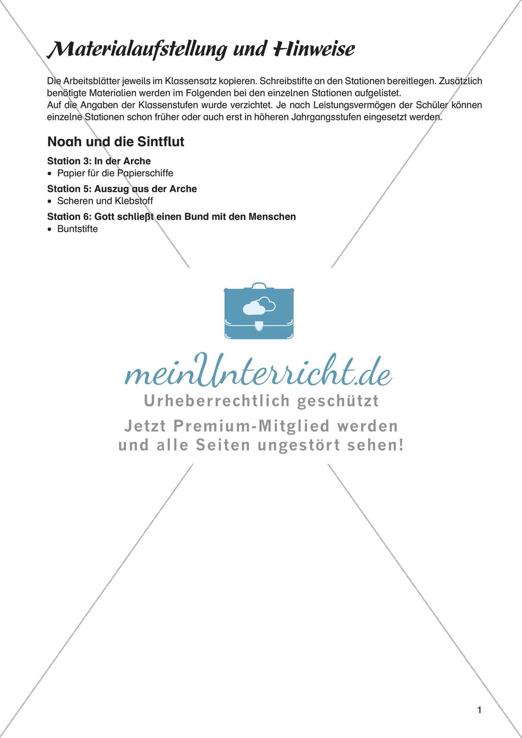 Ev. Religion an Stationen: Altes Testament: Noah und die Sintflut Preview 3