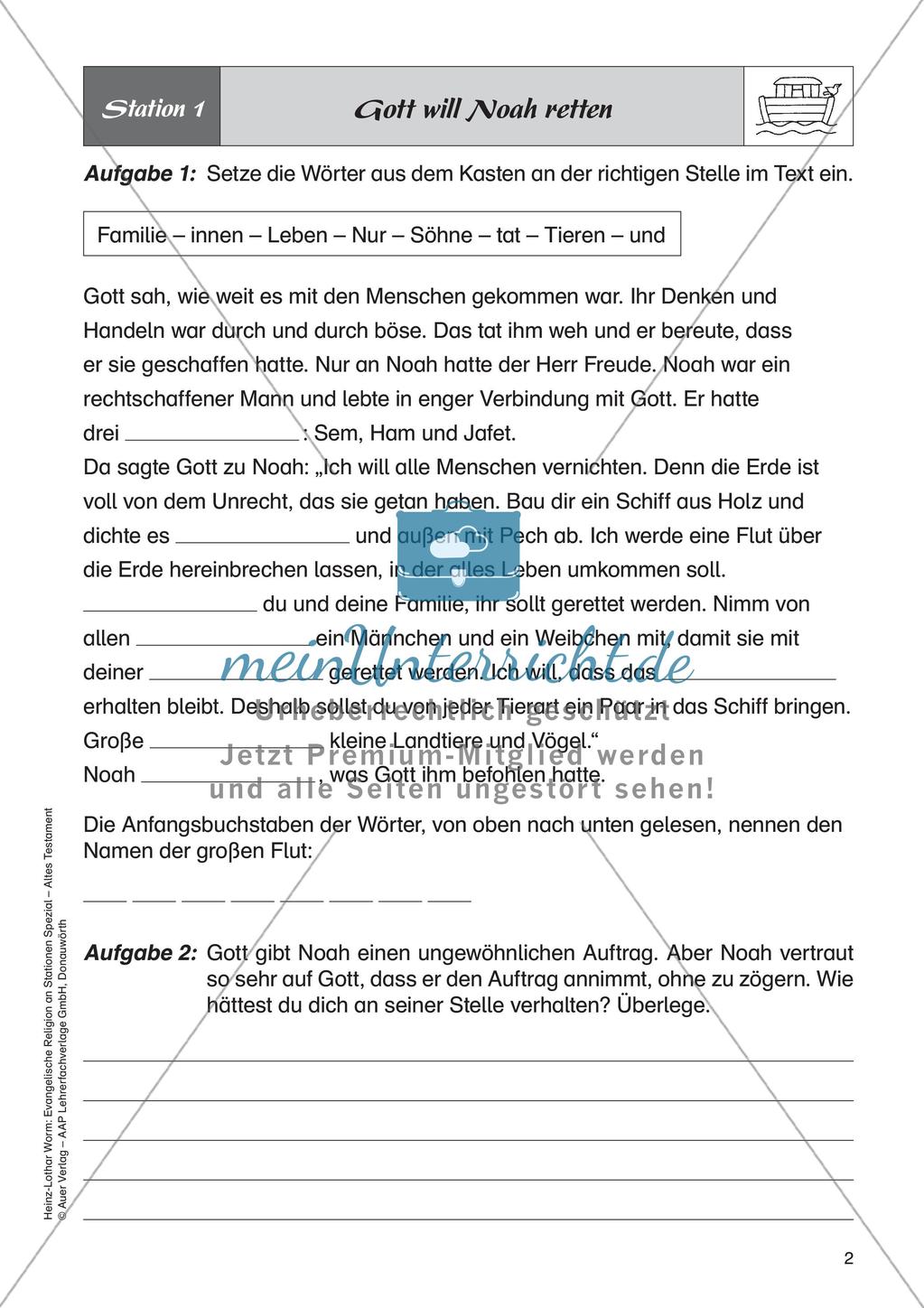 Ev. Religion an Stationen: Altes Testament: Noah und die Sintflut Preview 4