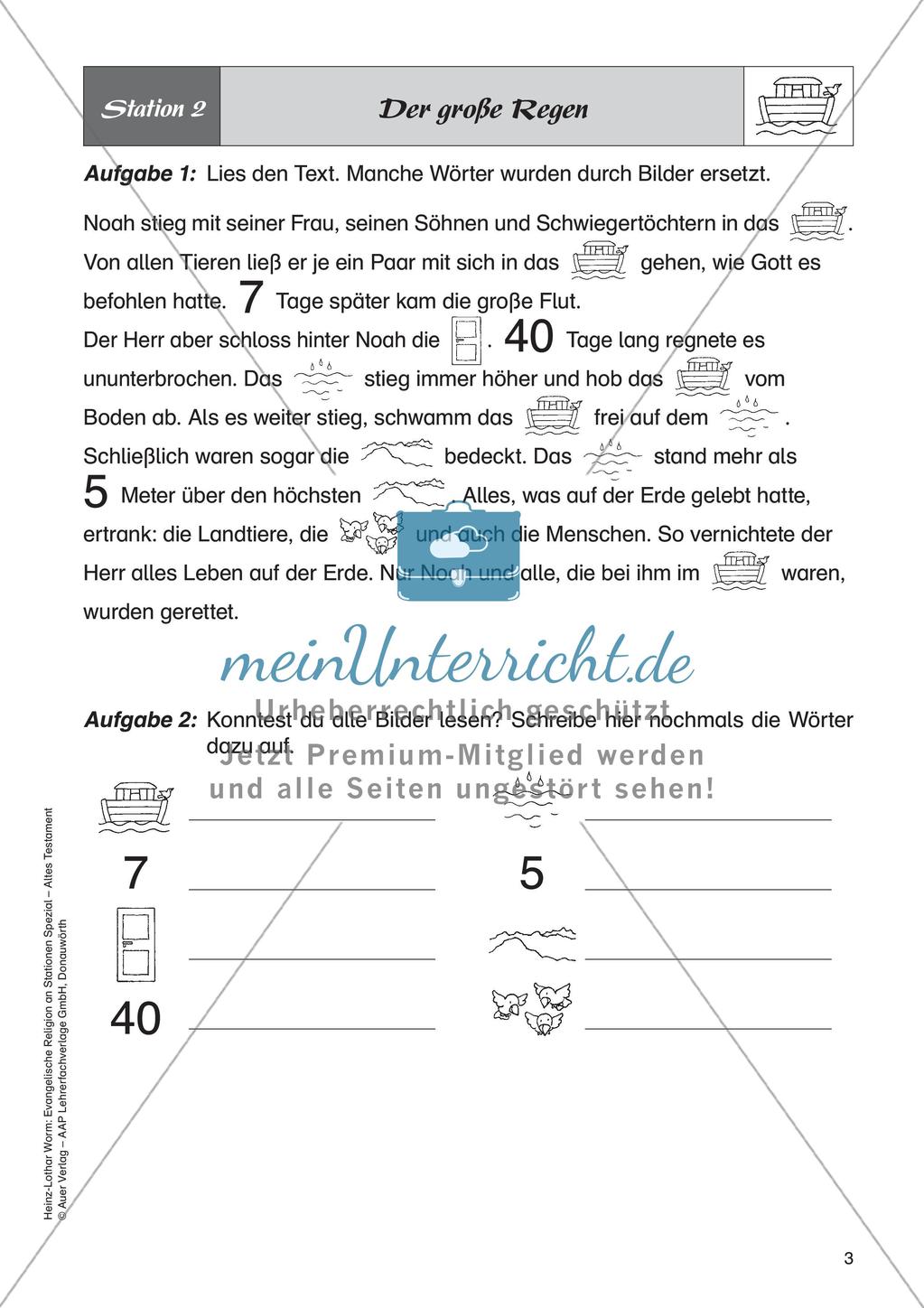 Ev. Religion an Stationen: Altes Testament: Noah und die Sintflut Preview 5