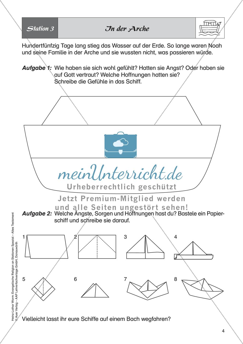 Ev. Religion an Stationen: Altes Testament: Noah und die Sintflut Preview 6