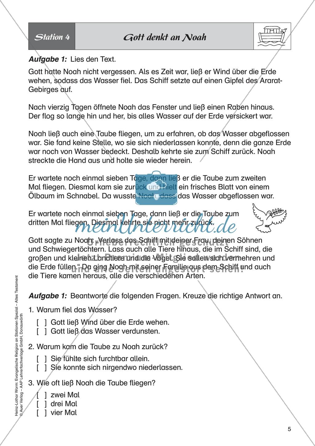 Ev. Religion an Stationen: Altes Testament: Noah und die Sintflut Preview 7