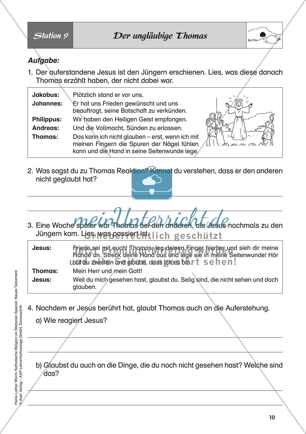 Kath. Religion an Stationen: Neues Testament: Jesu Tod und Auferstehung Preview 12