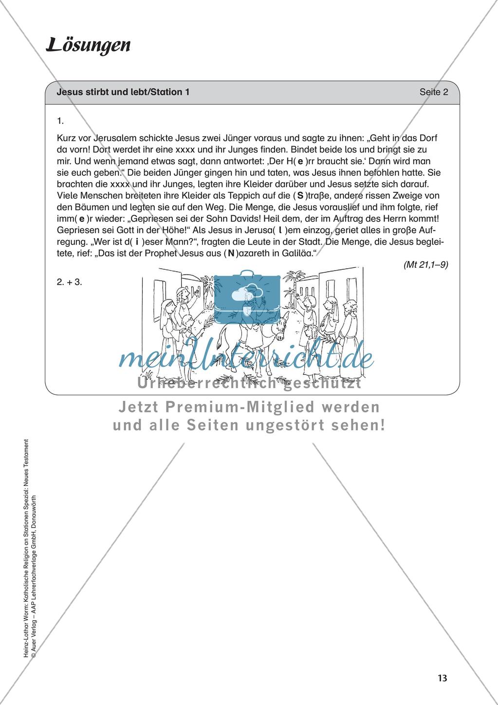 Kath. Religion an Stationen: Neues Testament: Jesu Tod und Auferstehung Preview 15