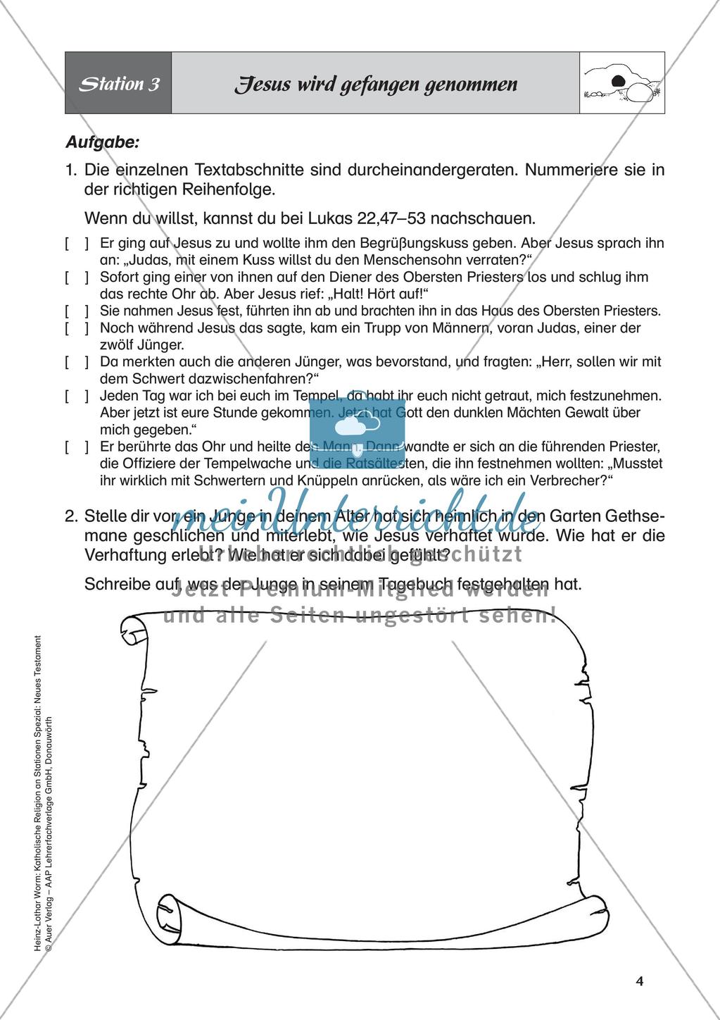 Kath. Religion an Stationen: Neues Testament: Jesu Tod und Auferstehung Preview 6