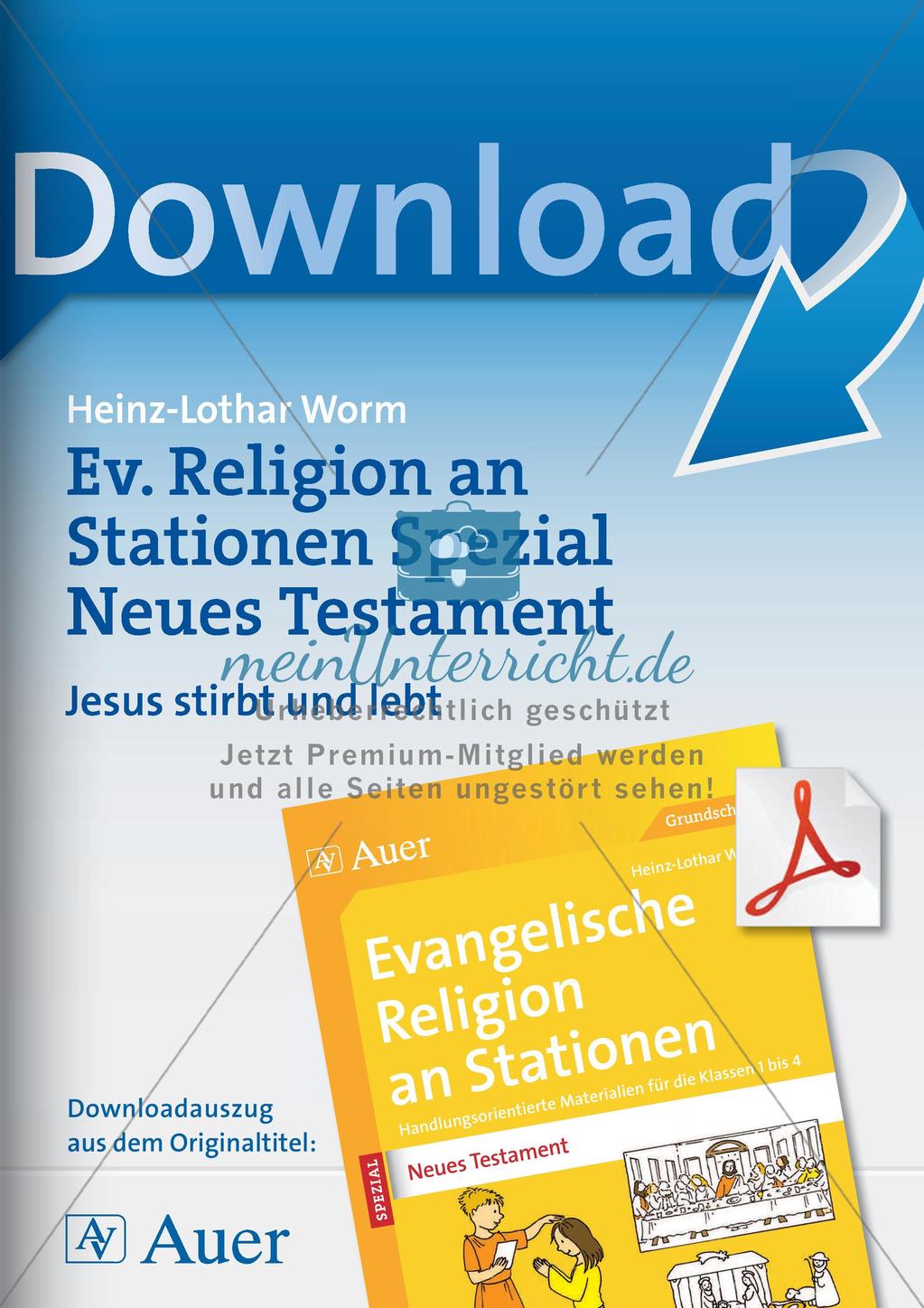 Ev. Religion an Stationen: Neues Testament: Jesu Tod und Auferstehung Preview 1