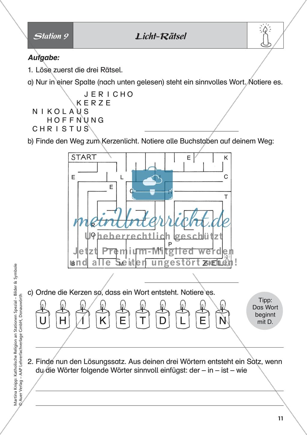 Kath. Religion an Stationen: Symbol Licht Preview 13