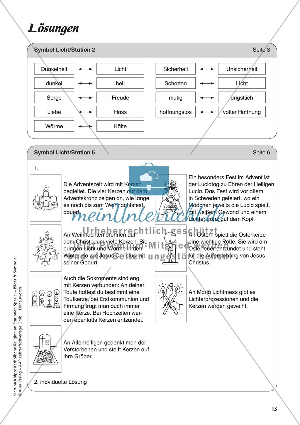 Kath. Religion an Stationen: Symbol Licht Preview 15