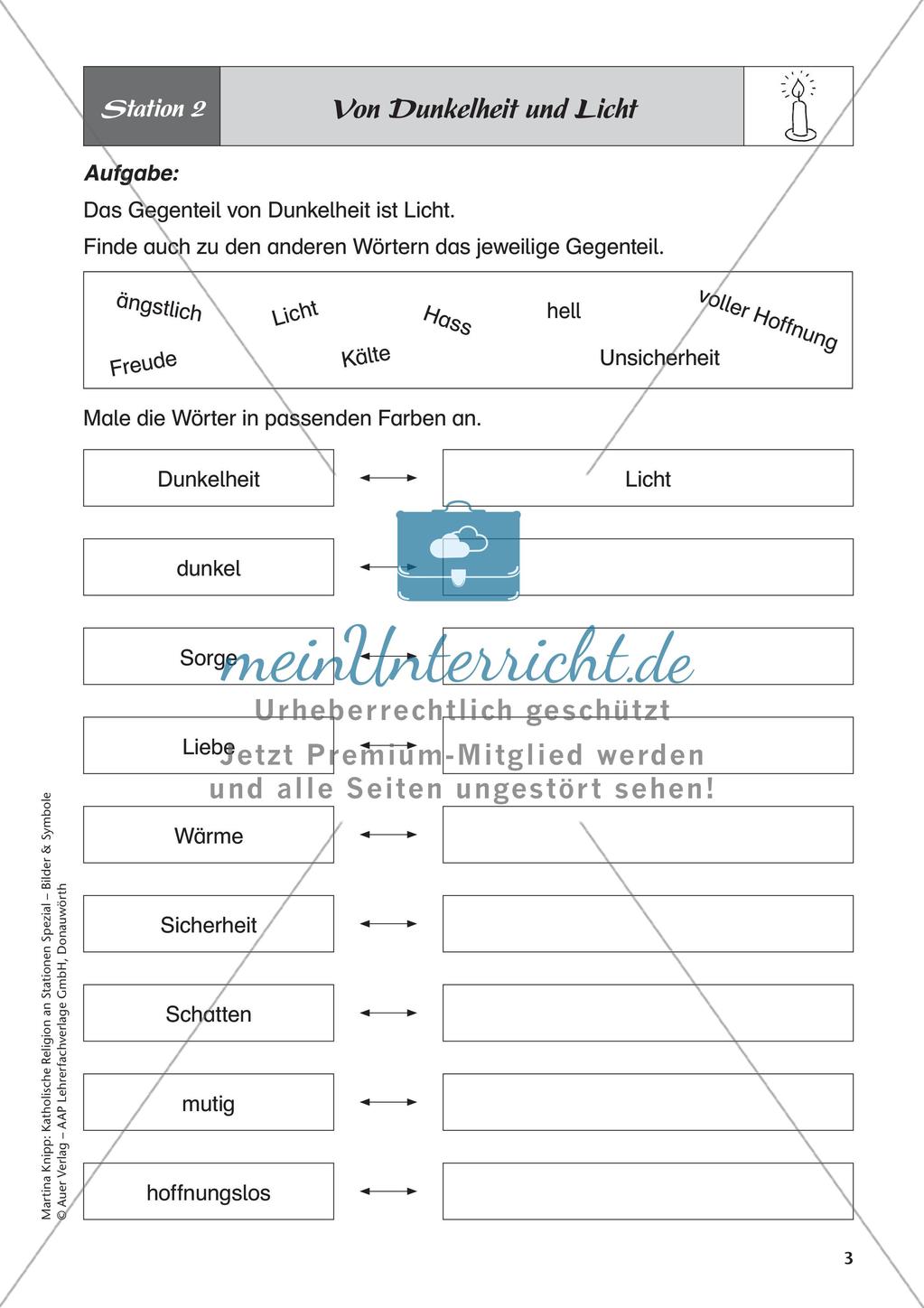 Kath. Religion an Stationen: Symbol Licht Preview 5