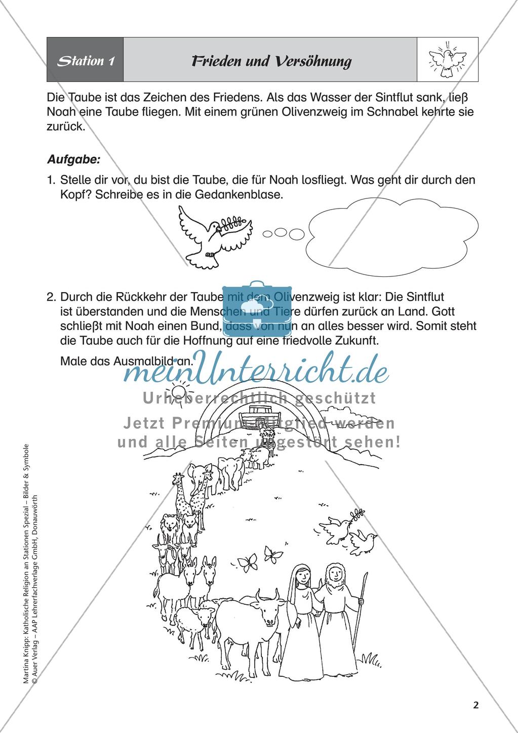 Kath. Religion an Stationen: Symbol Taube Preview 4