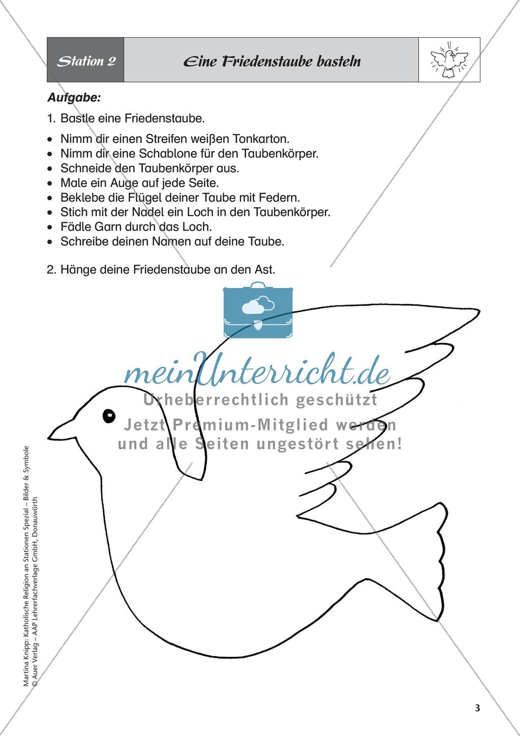 Kath. Religion an Stationen: Symbol Taube Preview 5