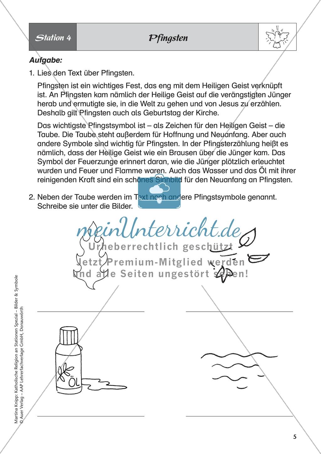 Kath. Religion an Stationen: Symbol Taube Preview 7