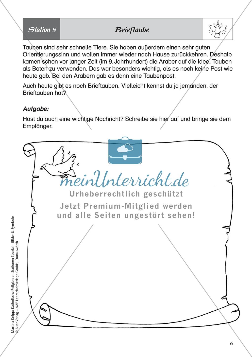 Kath. Religion an Stationen: Symbol Taube Preview 8