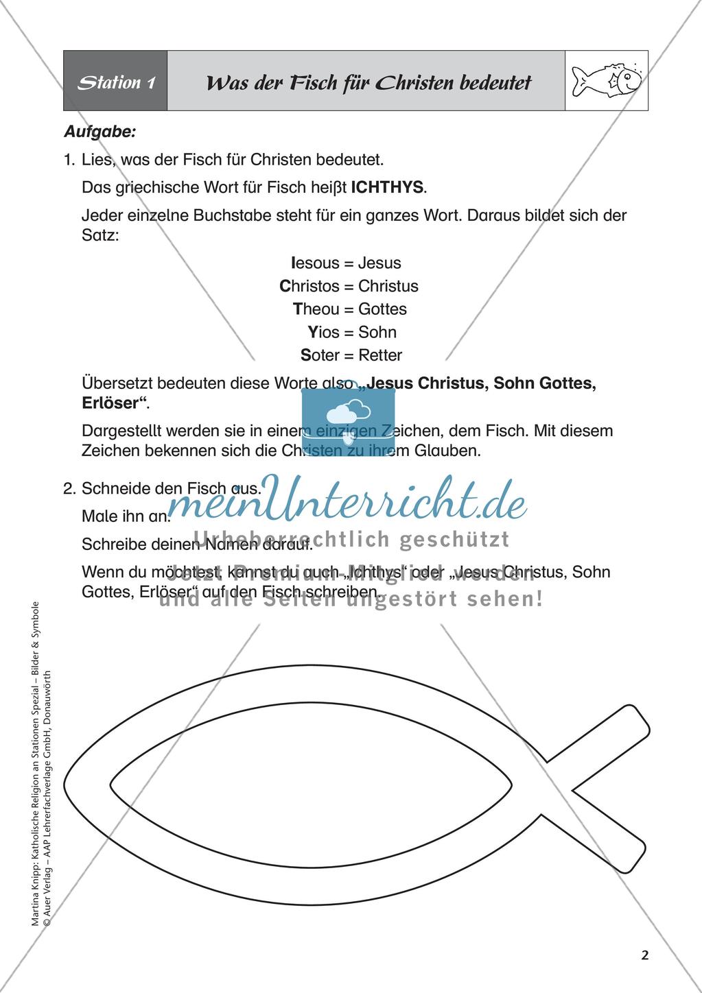 Kath. Religion an Stationen: Symbol Fisch Preview 4