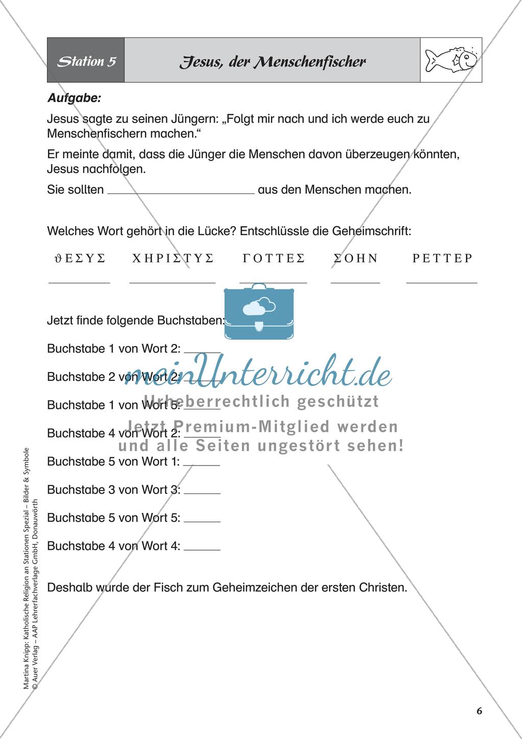 Kath. Religion an Stationen: Symbol Fisch Preview 8