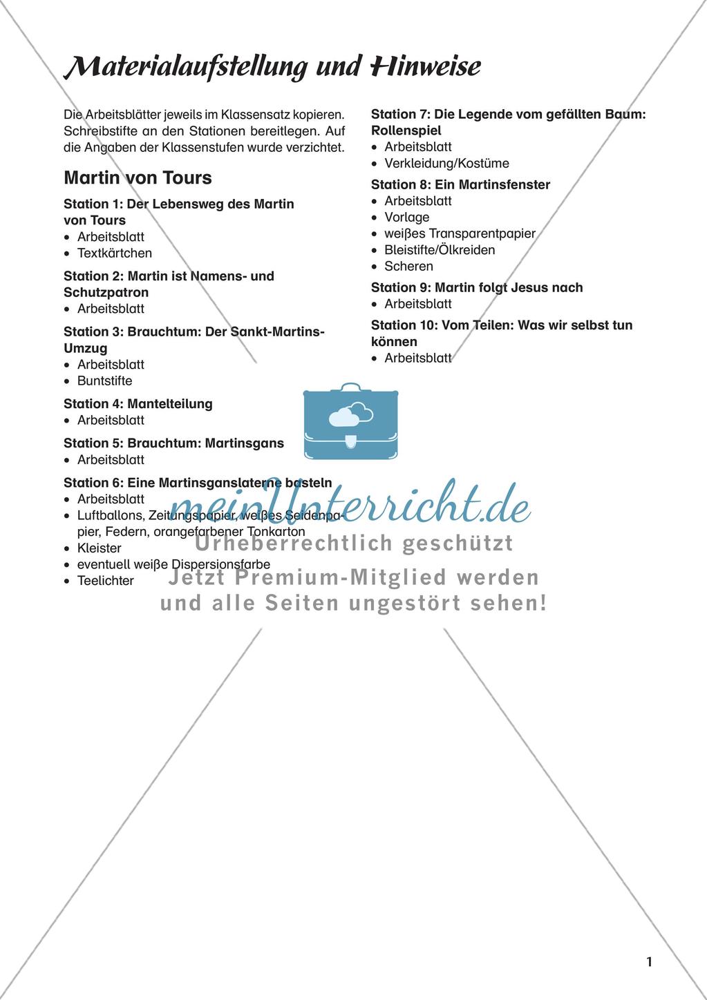 Kath. Religion an Stationen: Martin von Tours Preview 3