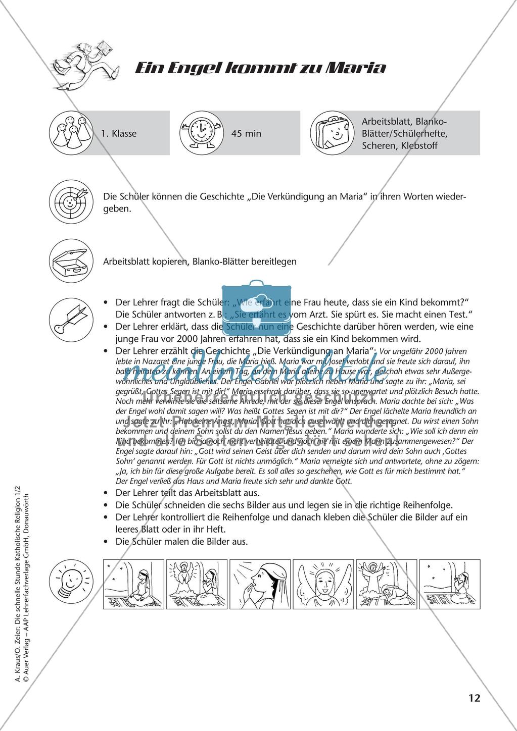 Die schnelle Stunde Kath. Religion: Klasse 1 Preview 14