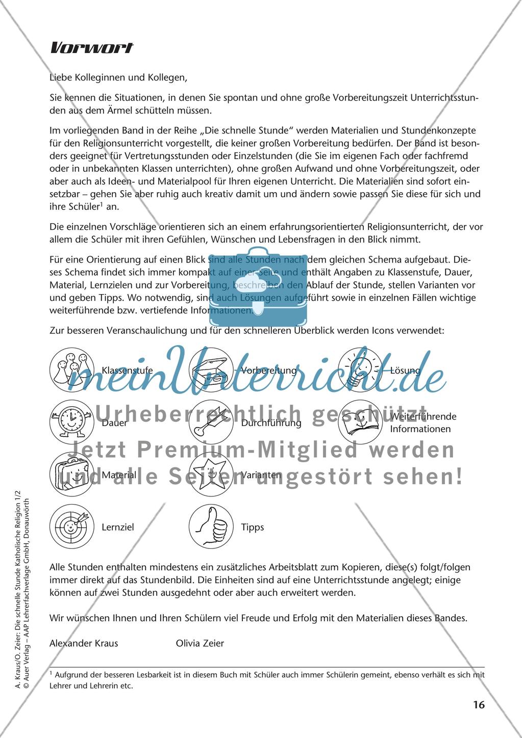 Die schnelle Stunde Kath. Religion: Klasse 1 Preview 18