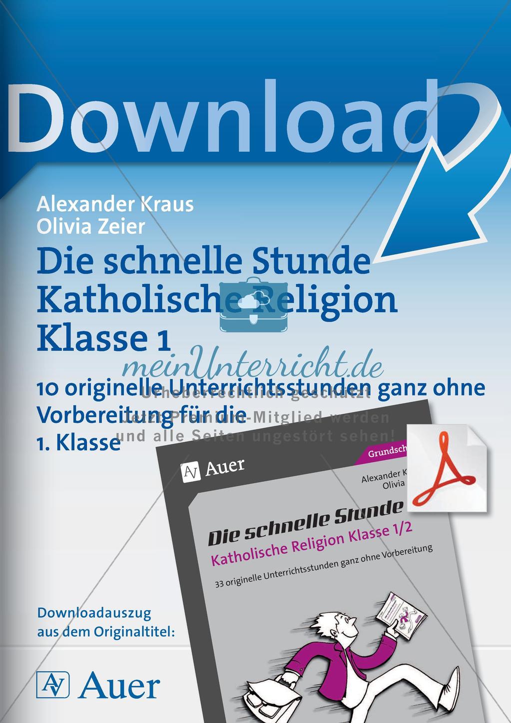 Die schnelle Stunde Kath. Religion: Klasse 1 Preview 1